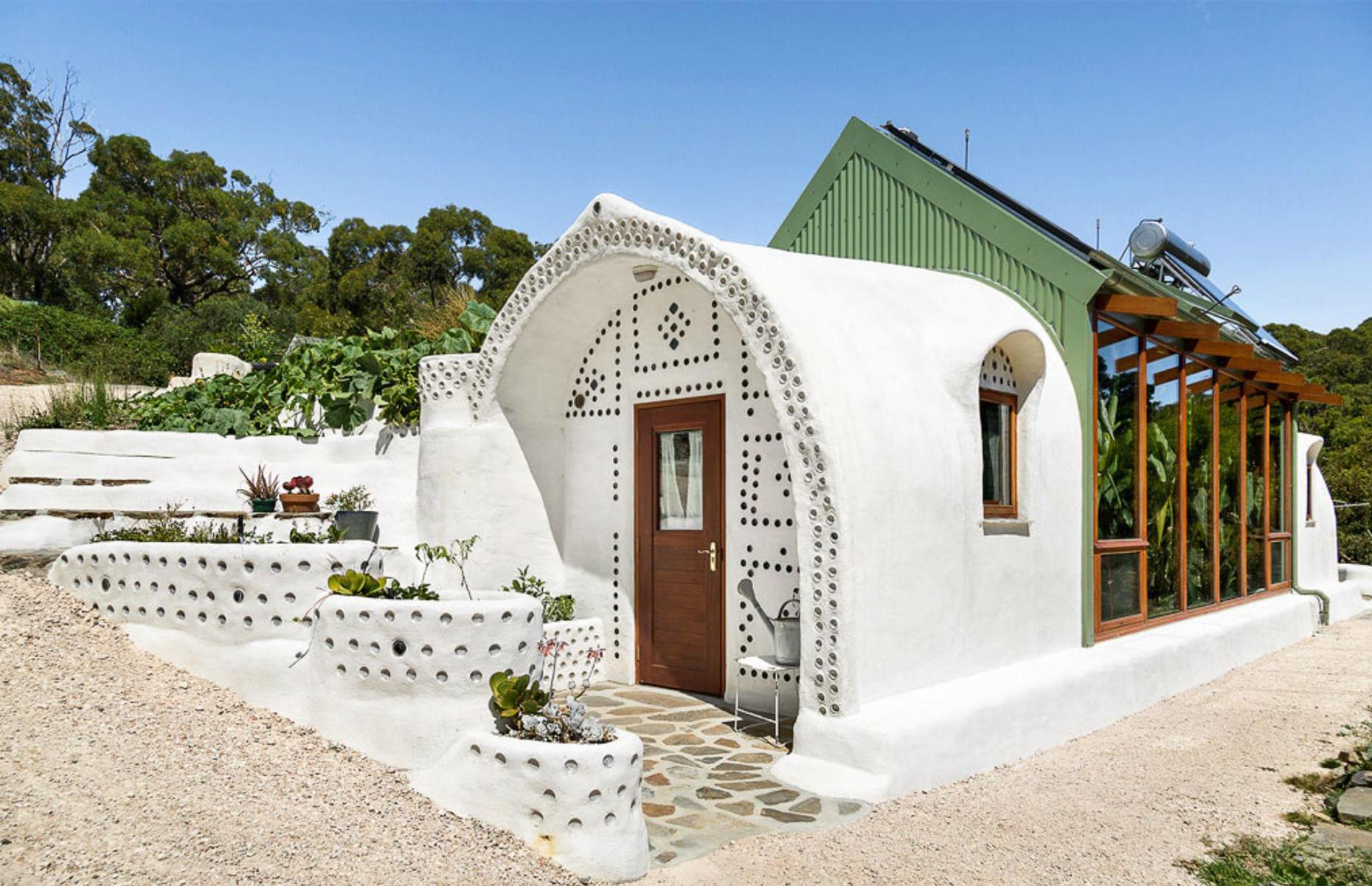 Earthship Ironbank, Adelaide, Australia:  9 eco home building materials that are better than concrete